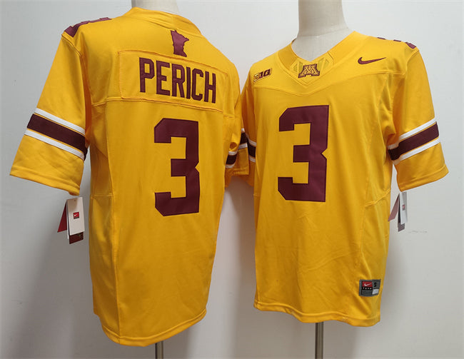 Koi Perich Minnesota Golden Gophers yellow jersey