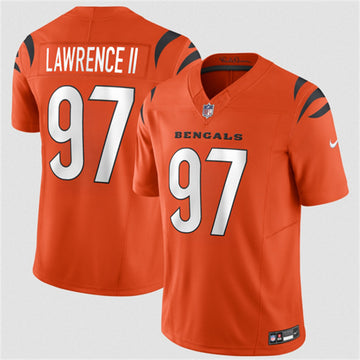 Dexter Lawrence II Cincinnati Bengals orange Vapor jersey