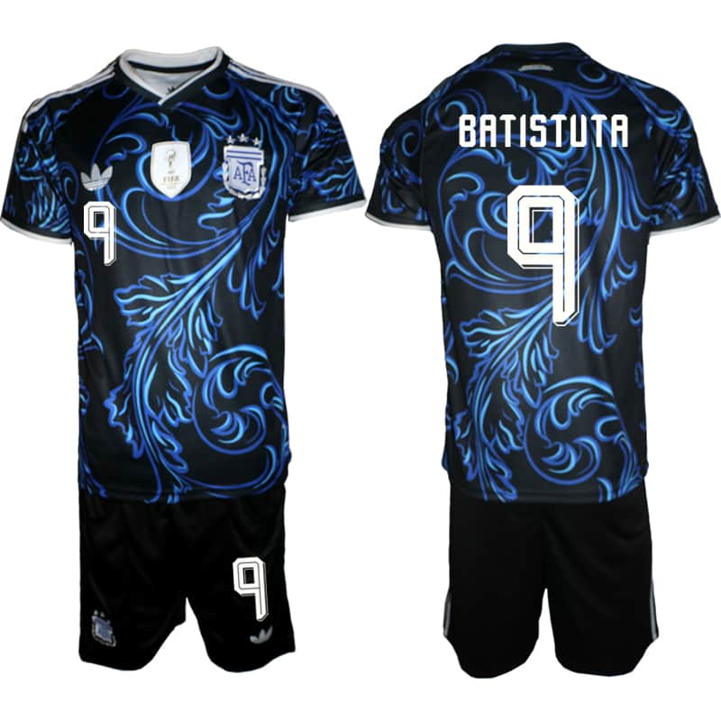 Gabriel Batistuta Argentina National Team black Away jersey