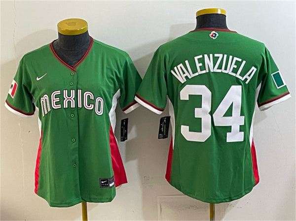 Fernando Valenzuela Mexico Baseball green Classic jersey