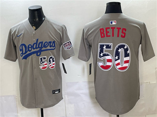 Mookie Betts Los Angeles Dodgers gray Road jersey