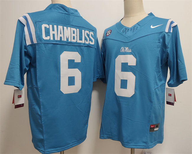 Trinidad Chambliss Ole Miss Rebels blue jersey