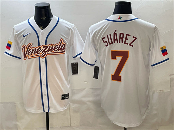 Eugenio Suárez Venezuela Baseball white Classic jersey