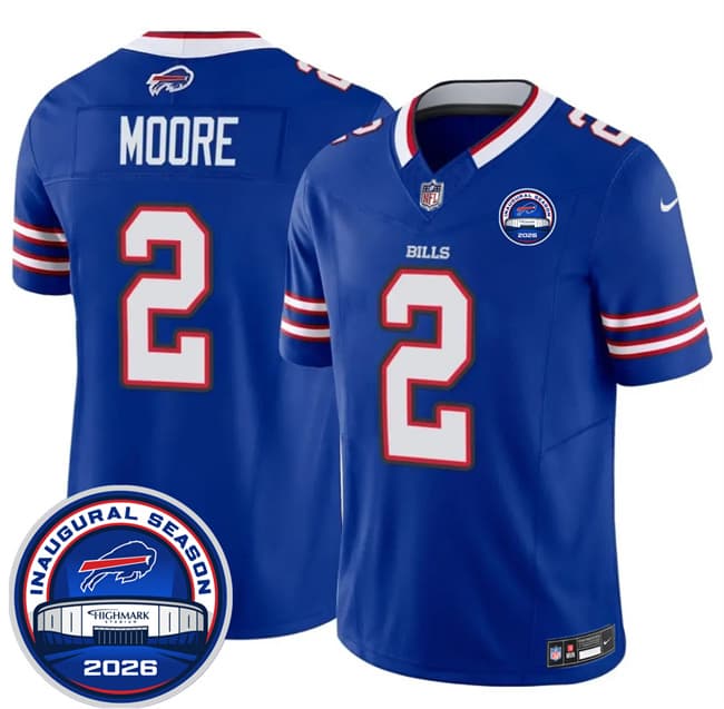 D.J. Moore Buffalo Bills blue jersey