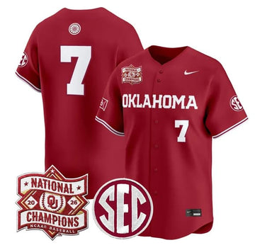 Custom Oklahoma Sooners crimson Vapor jersey