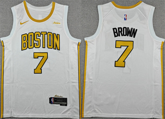 Jaylen Brown Boston Celtics white City Edition jersey