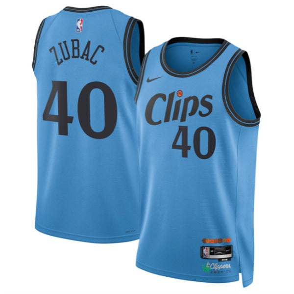 Ivica Zubac Los Angeles Clippers blue City Edition jersey