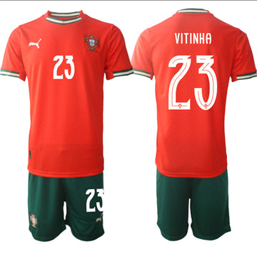 Vitinha Portugal National Team red Home jersey