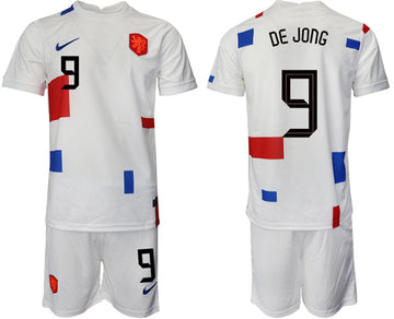 Dejong Netherlands National Team white Away jersey