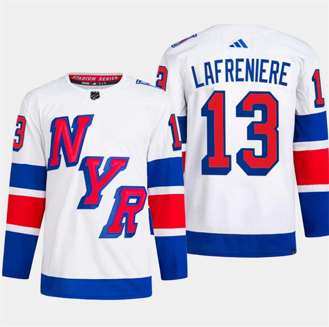 Alexis Lafreniere New York Rangers white Stadium Series jersey