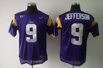Jordan Jefferson LSU Tigers purple jersey