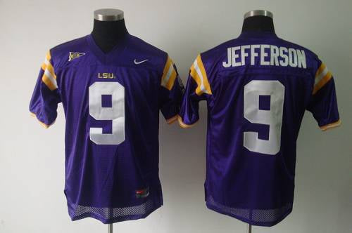 Jordan Jefferson LSU Tigers purple jersey