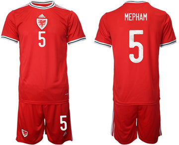 Mepham Wales National Team red Home jersey