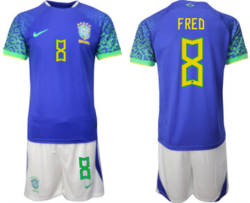 Fred Brazil National Team blue Away jersey
