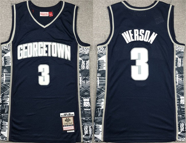 Allen Iverson Georgetown Hoyas navy Throwback jersey