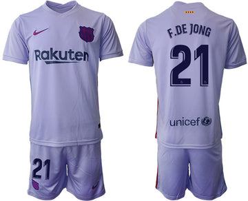 Frenkie de Jong Barcelona grey Away jersey