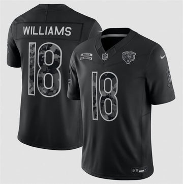 Caleb Williams Mahomes Chicago Bears black Salute To Service jersey