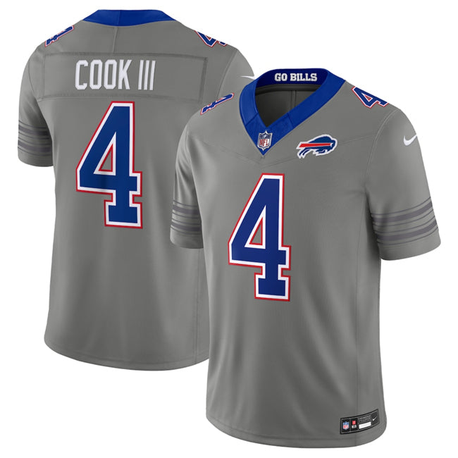 James Cook III Buffalo Bills gray Vapor jersey