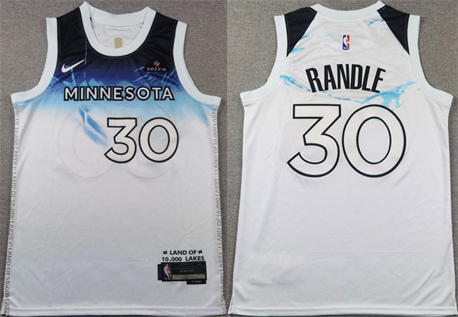 Julius Randle Minnesota Timberwolves white City Edition jersey