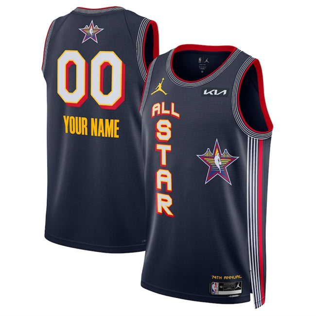 Custom NBA All-Star navy jersey