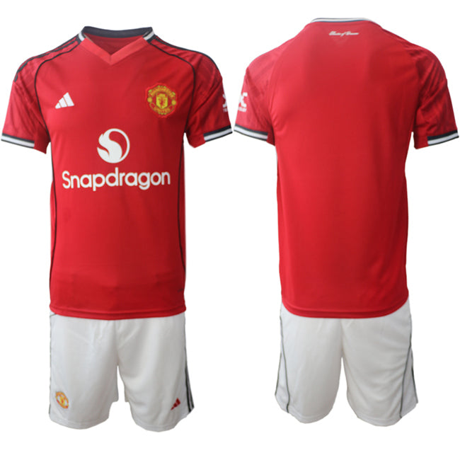Custom Manchester United red Home jersey