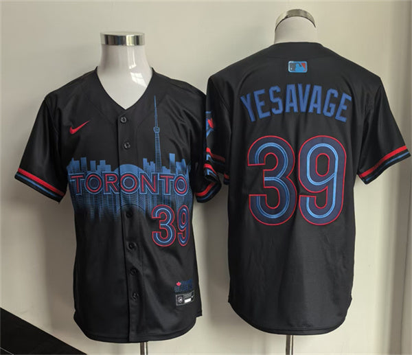 Trey Yesavage Toronto Blue Jays navy City Connect jersey