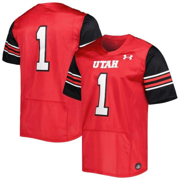Custom Utah Utes red Limited jersey