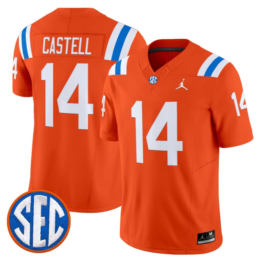 Jordan Castell Florida Gators orange Vapor jersey