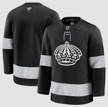 Custom Los Angeles Kings black Alternate jersey