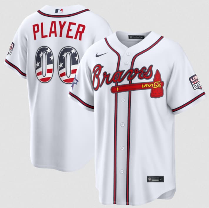 Custom Atlanta Braves white All-Star jersey