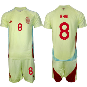 Xavi Spain National Team yellow Away jersey