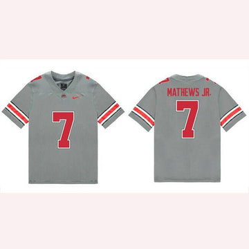 Jermaine Mathews Jr Ohio State Buckeyes gray jersey