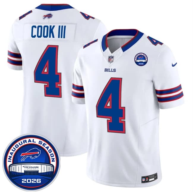 James Cook III Buffalo Bills white jersey