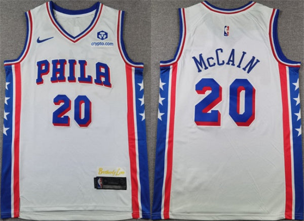 Jared McCain Philadelphia 76ers white jersey