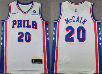 Jared McCain Philadelphia 76ers white jersey