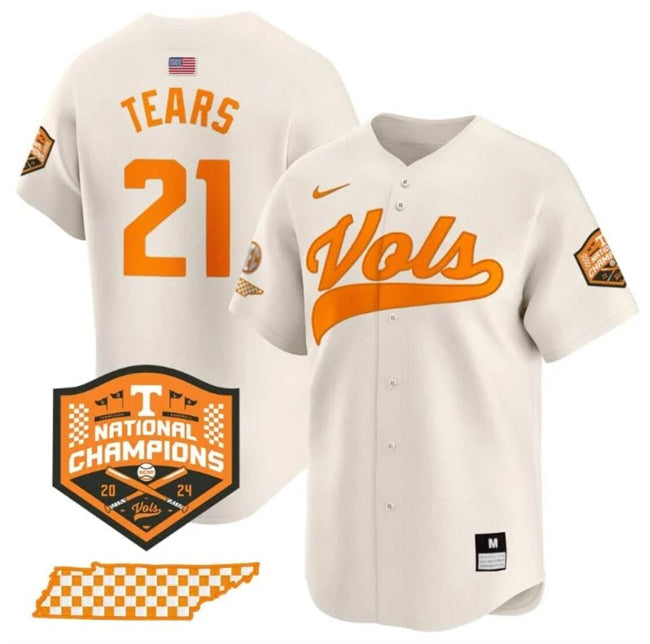 Kavares Tears Tennessee Volunteers cream Vapor jersey