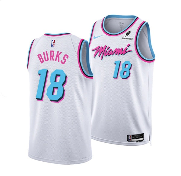 Alec Burks Miami Heat white City Edition jersey