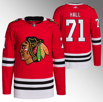 Taylor Hall Chicago Blackhawks red jersey