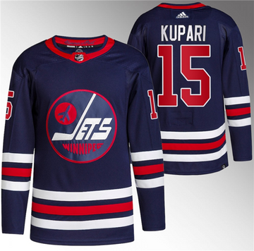 Rasmus Kupari Winnipeg Jets navy jersey