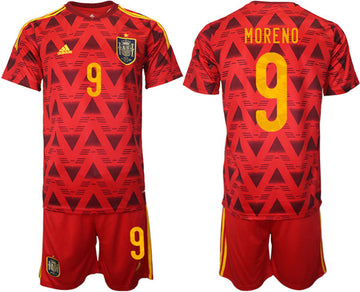 Moreno Spain National Team red Home jersey