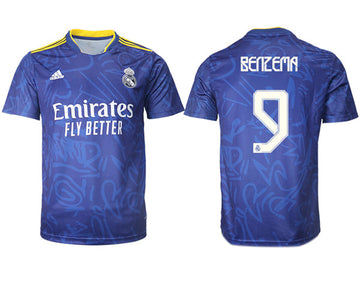 Karim Benzema Real Madrid blue Away jersey
