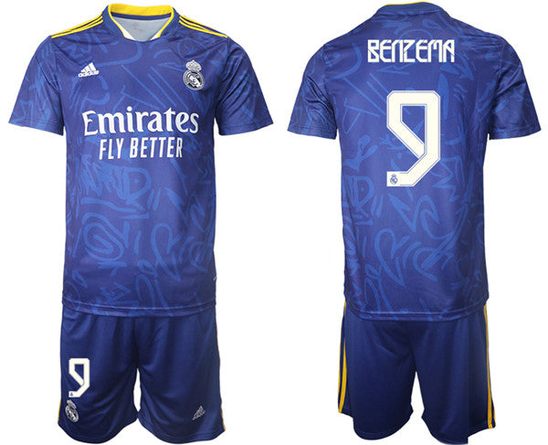 Karim Benzema Real Madrid blue Away jersey