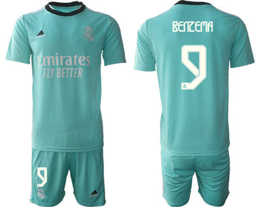 Karim Benzema Real Madrid teal Away jersey