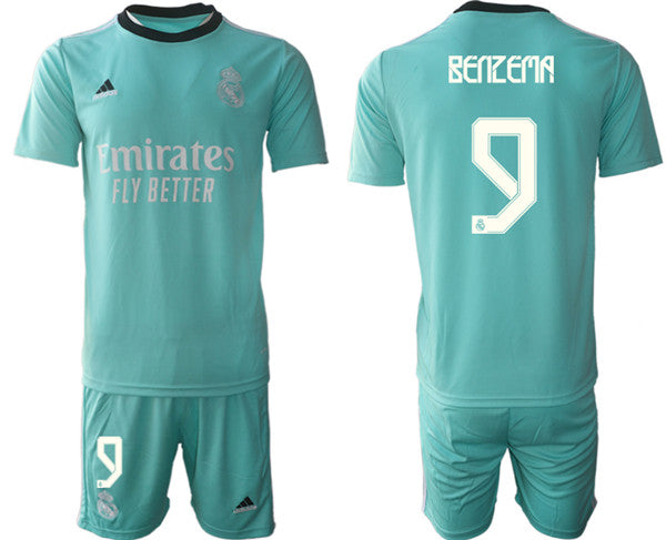 Karim Benzema Real Madrid teal Away jersey