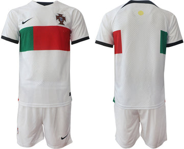 Custom Portugal National Team white Away jersey