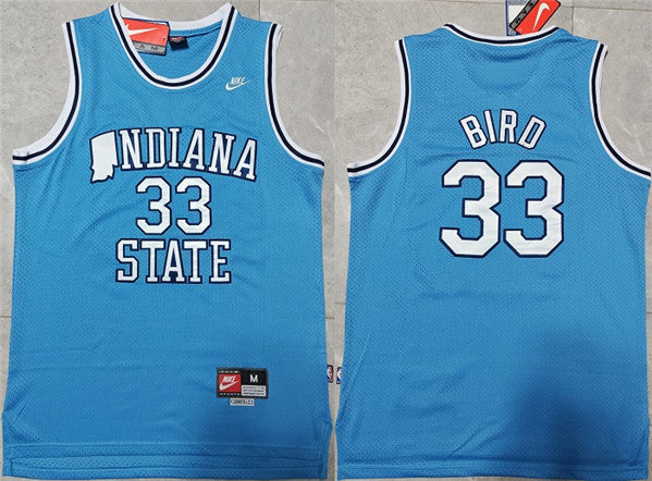 Larry Bird Indiana State Sycamores blue jersey