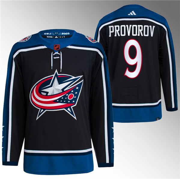 Ivan Provorov Columbus Blue Jackets black Reverse Retro jersey