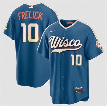 Sal Frelick Mineral Milwaukee Brewers blue City Connect jersey