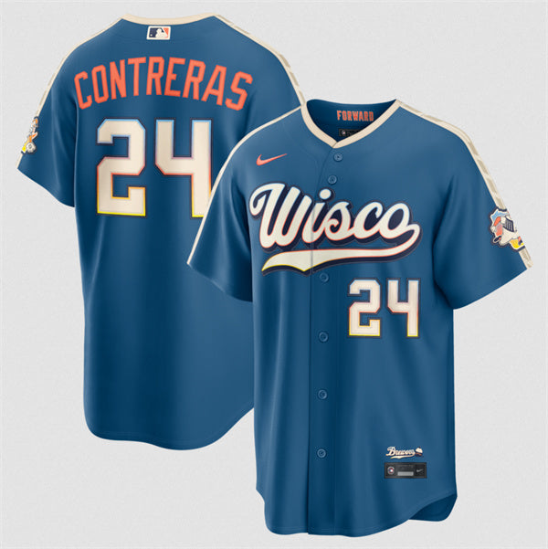William Contreras Mineral Milwaukee Brewers blue City Connect jersey