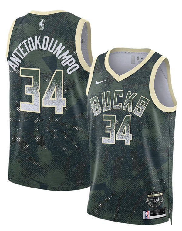 Giannis Antetokounmpo Milwaukee Bucks green jersey